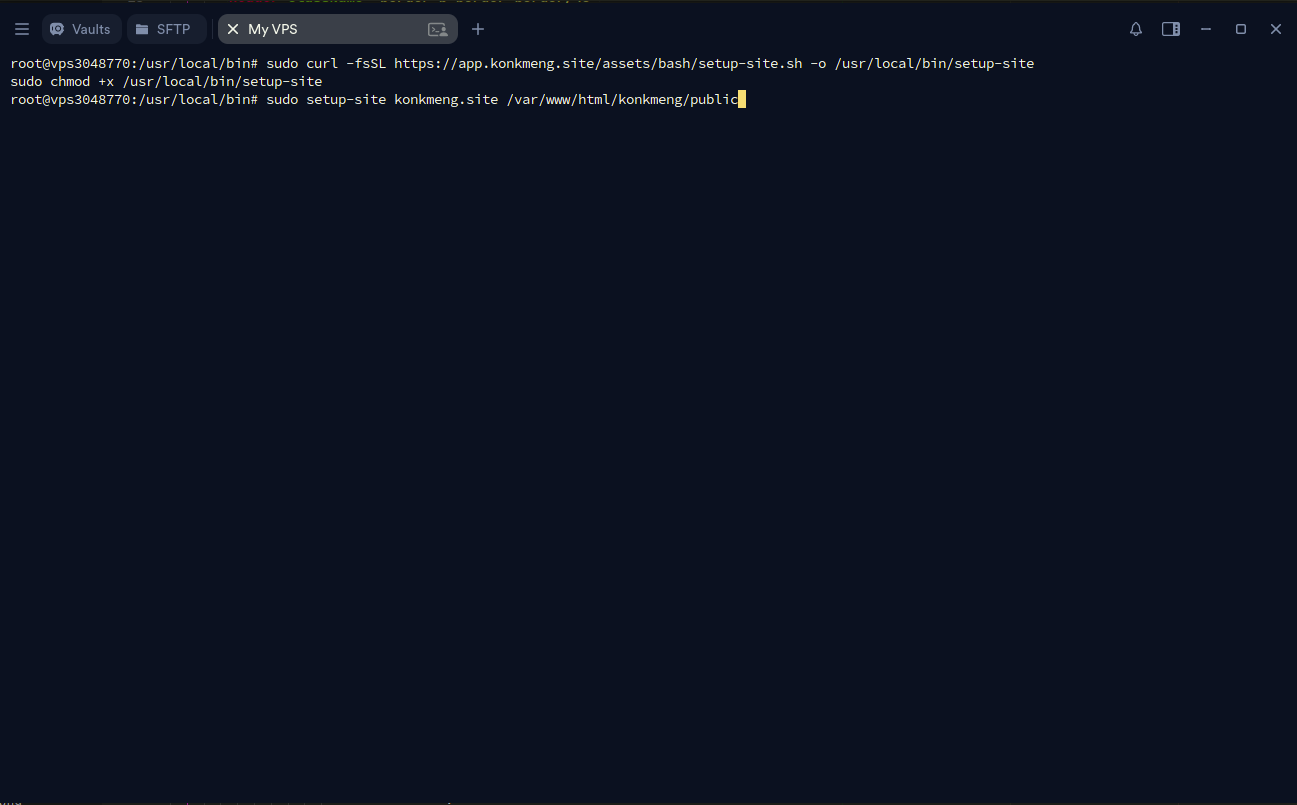 Server Setup Terminal